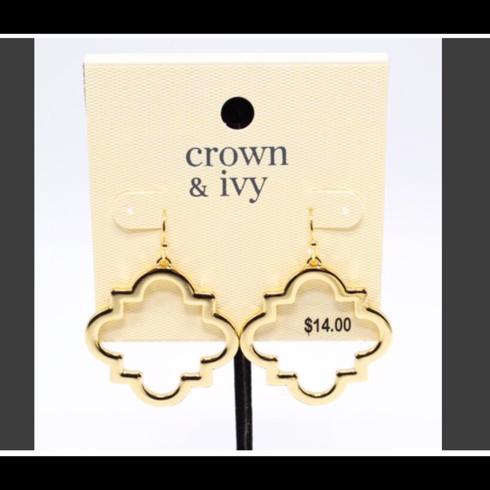🌹Lovely Crown & Ivy Earrings